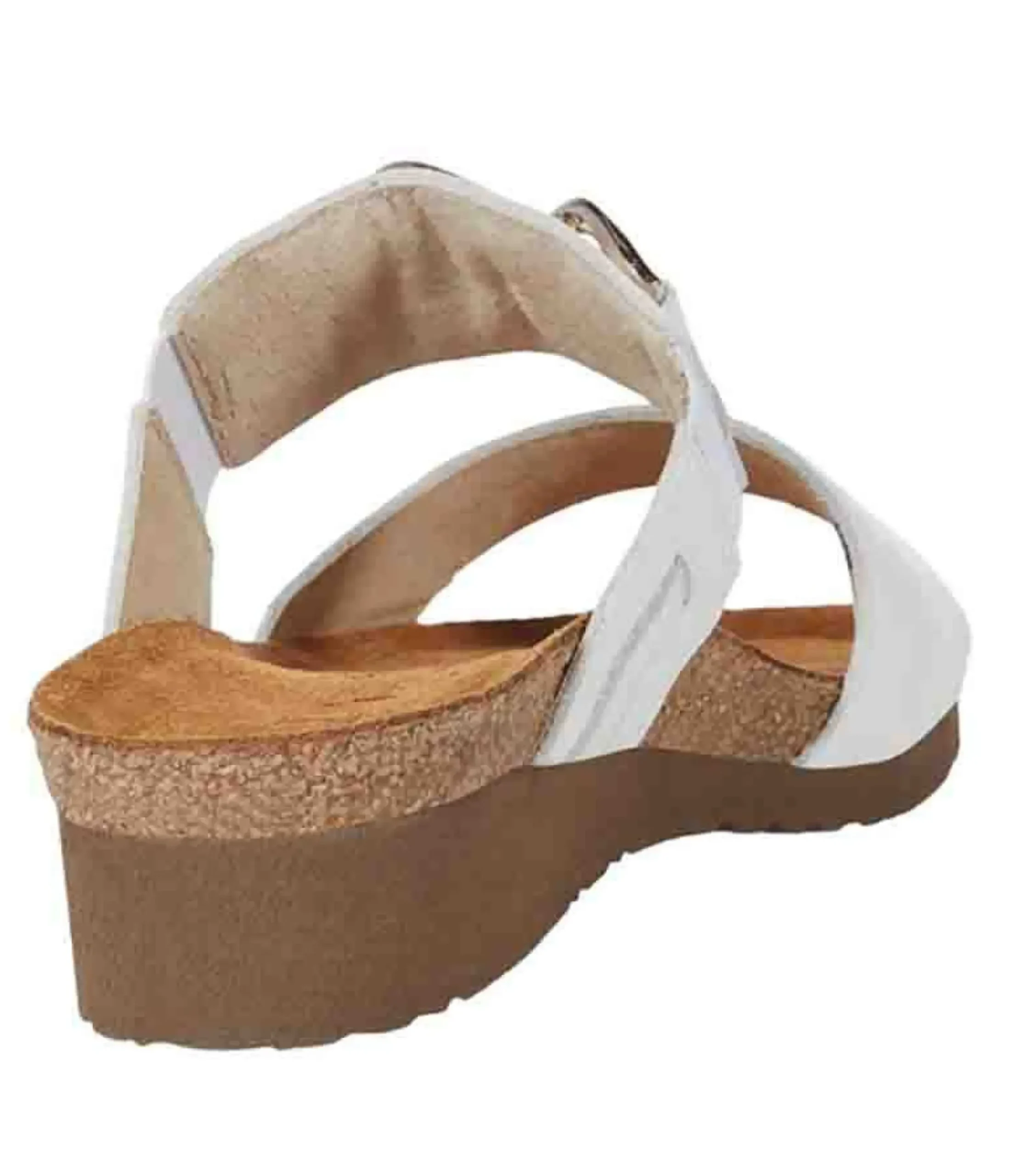 Hot Naot Victoria White Leather Embellished Slide Sandal