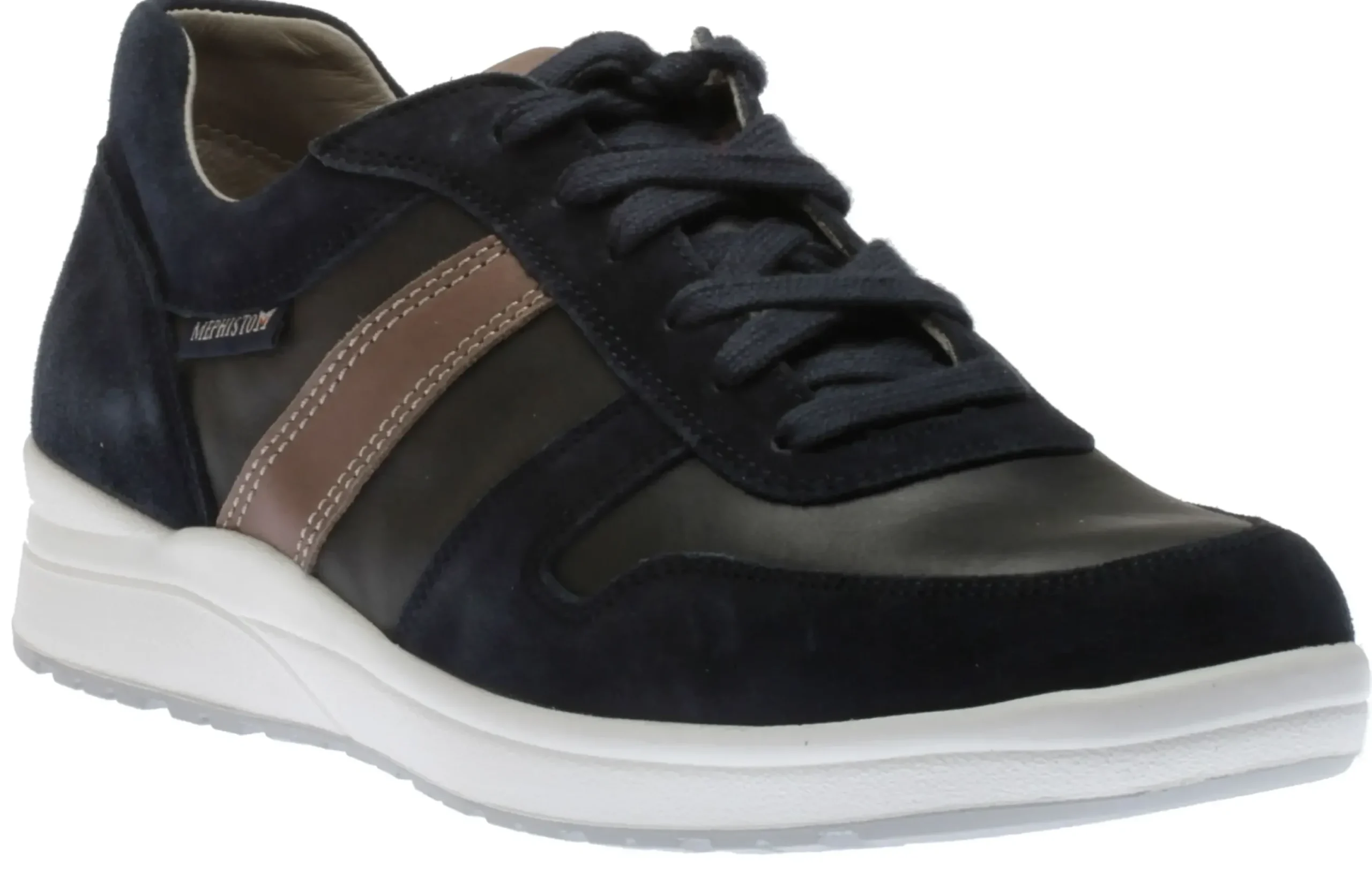 Mephisto Vito Velsp Mulberry Leather Lace-Up Sneaker