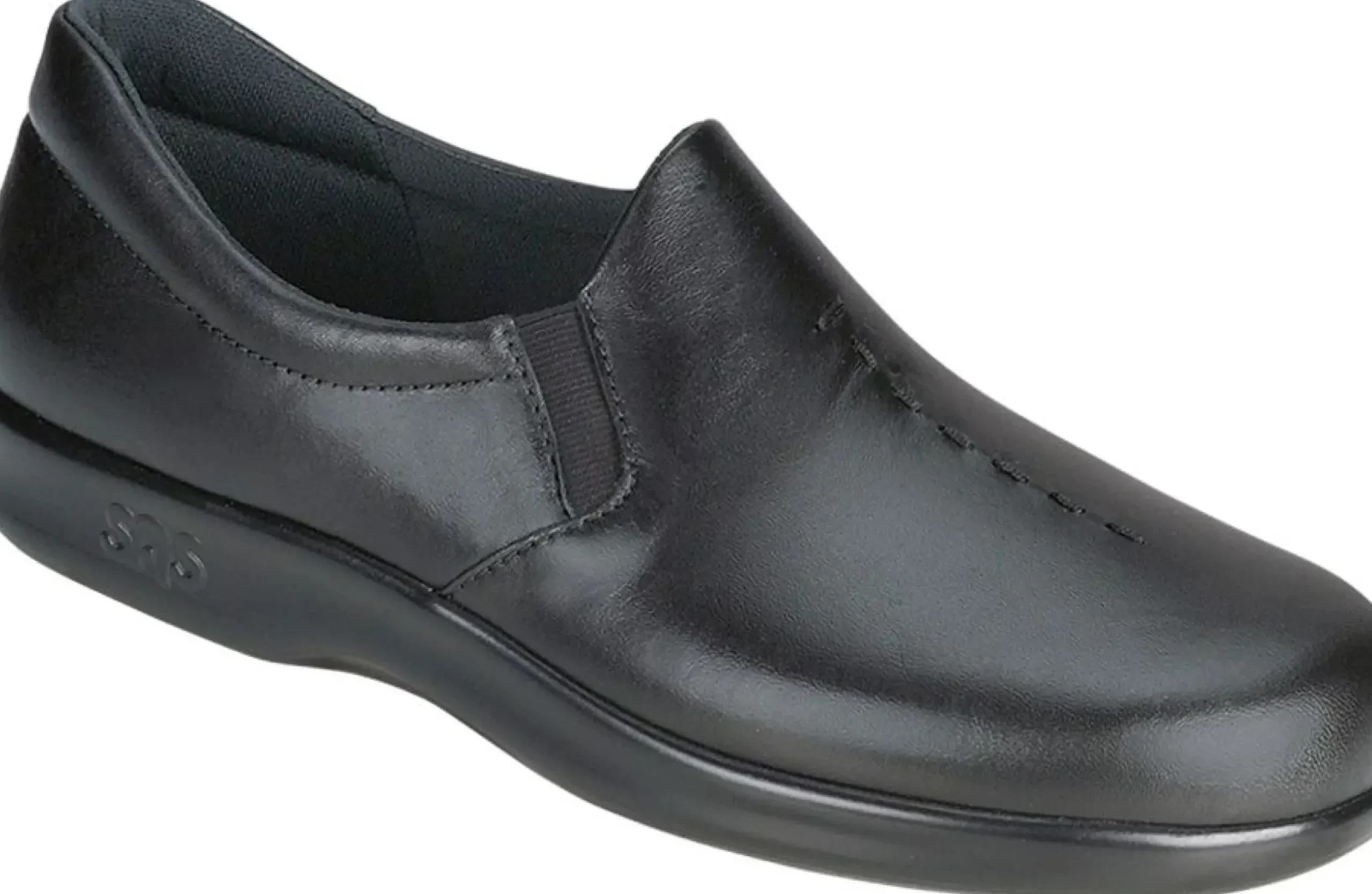 Clearance SAS Shoes Viva Black Leather Slip-On Loafer
