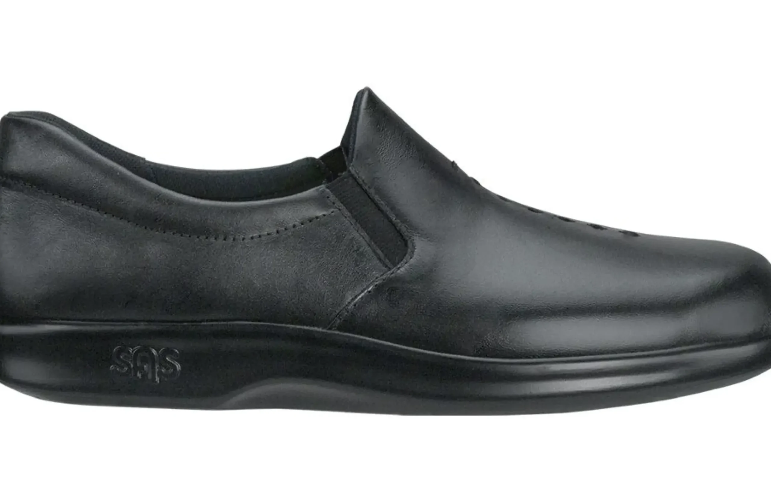 Clearance SAS Shoes Viva Black Leather Slip-On Loafer