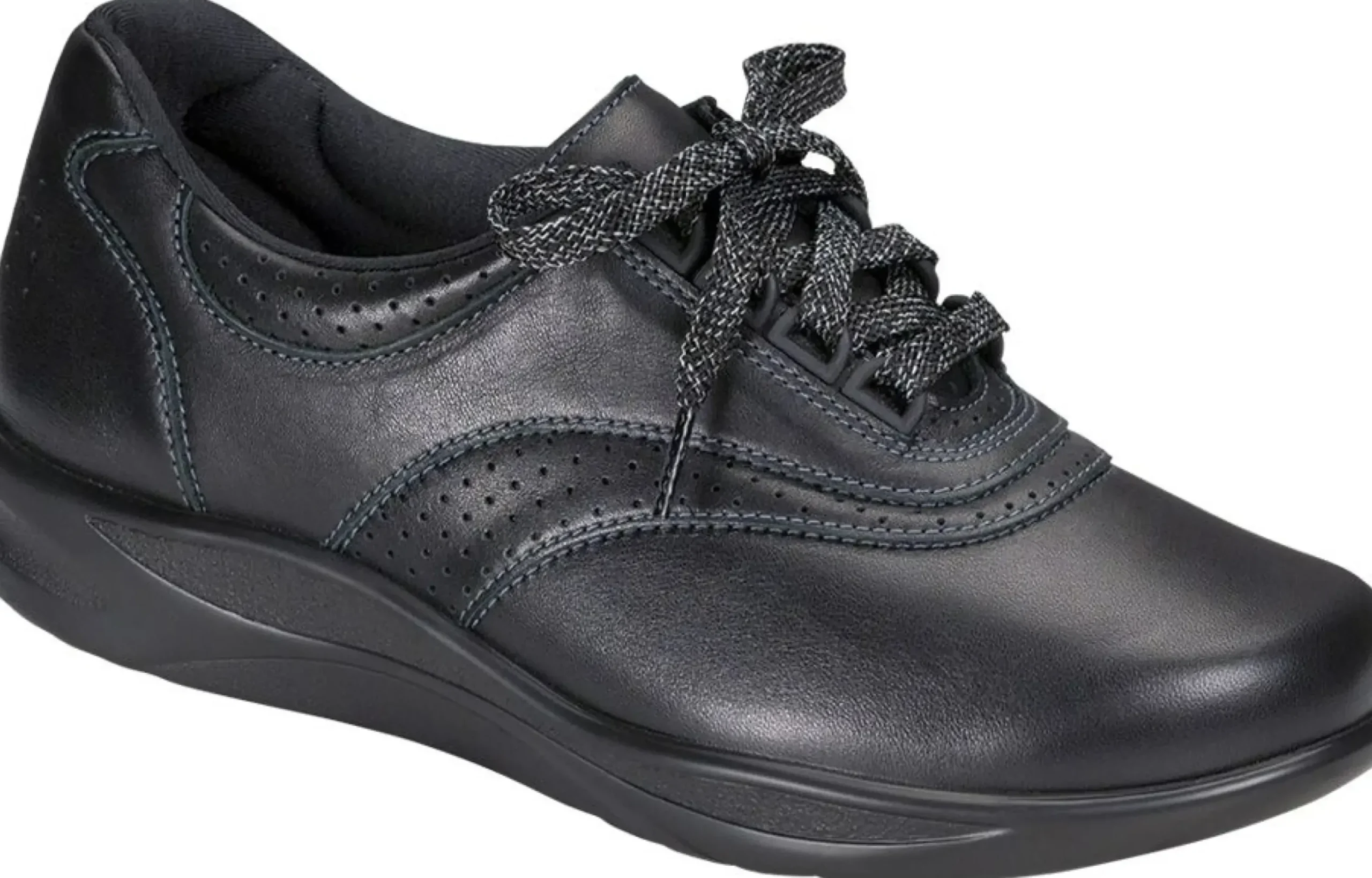 Hot SAS Shoes Walk Easy Black Leather Walking Shoe