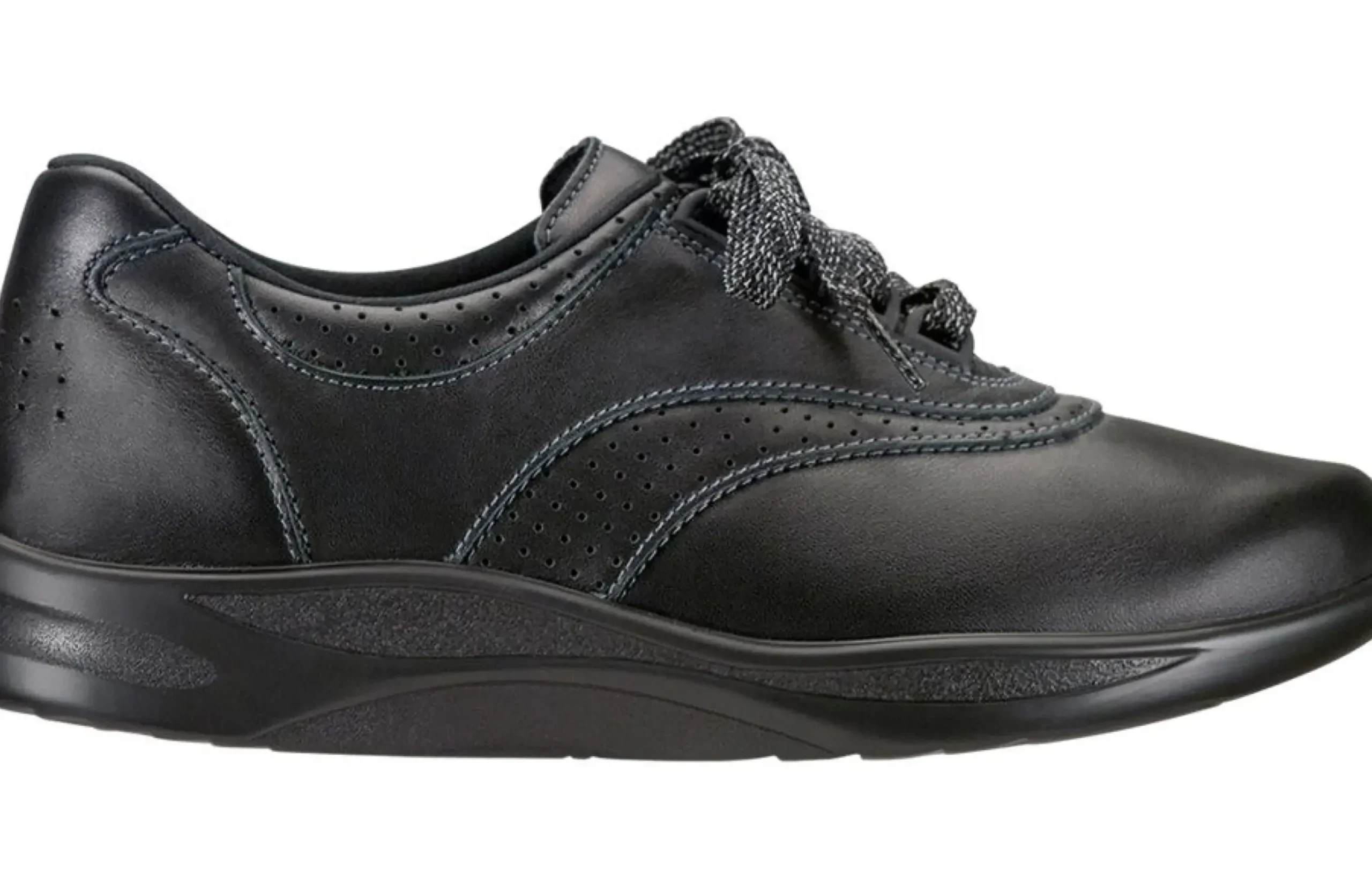 Hot SAS Shoes Walk Easy Black Leather Walking Shoe
