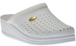 Online Lady Diana White Perforated Clog
