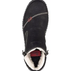 Best Rieker Wildebuk Black Double Zipper Ankle Boot