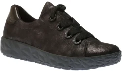 New Relife Women's Black Lace-Up Sneaker