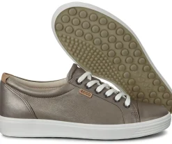 Sale Ecco Women's Soft 7 Stone Metallic Lace-Up Sneaker