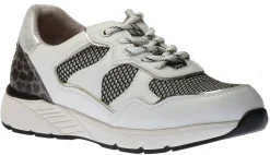 Relife Women's White Black Cheetah Lace-Up Sneaker