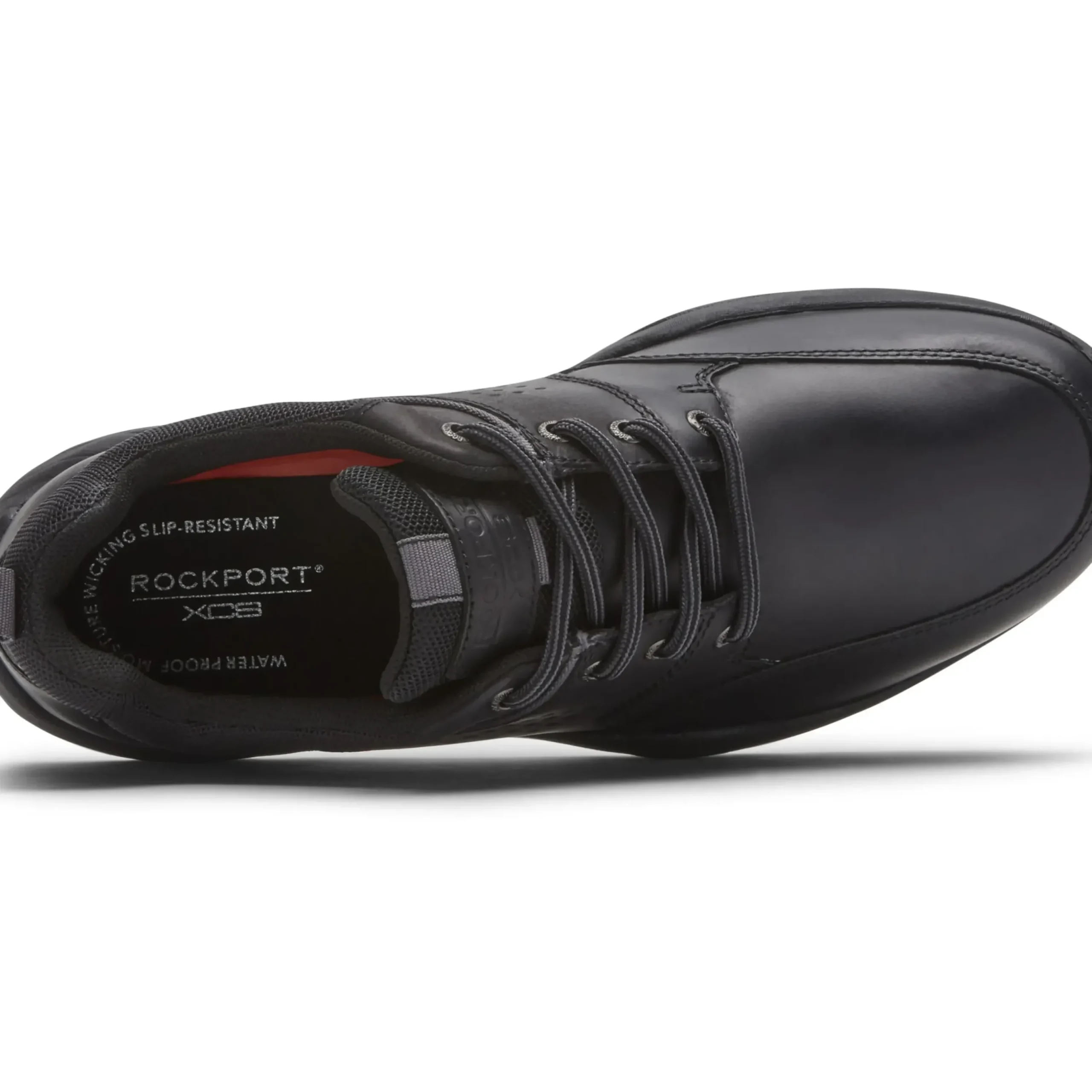 Sale Rockport Xcs Spruce Peak Black Waterproof Leather Lace-Up Walking Shoe