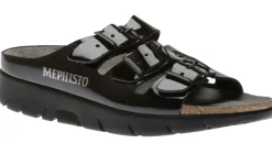 Online Mephisto Zach Black Patent Slide Sandal