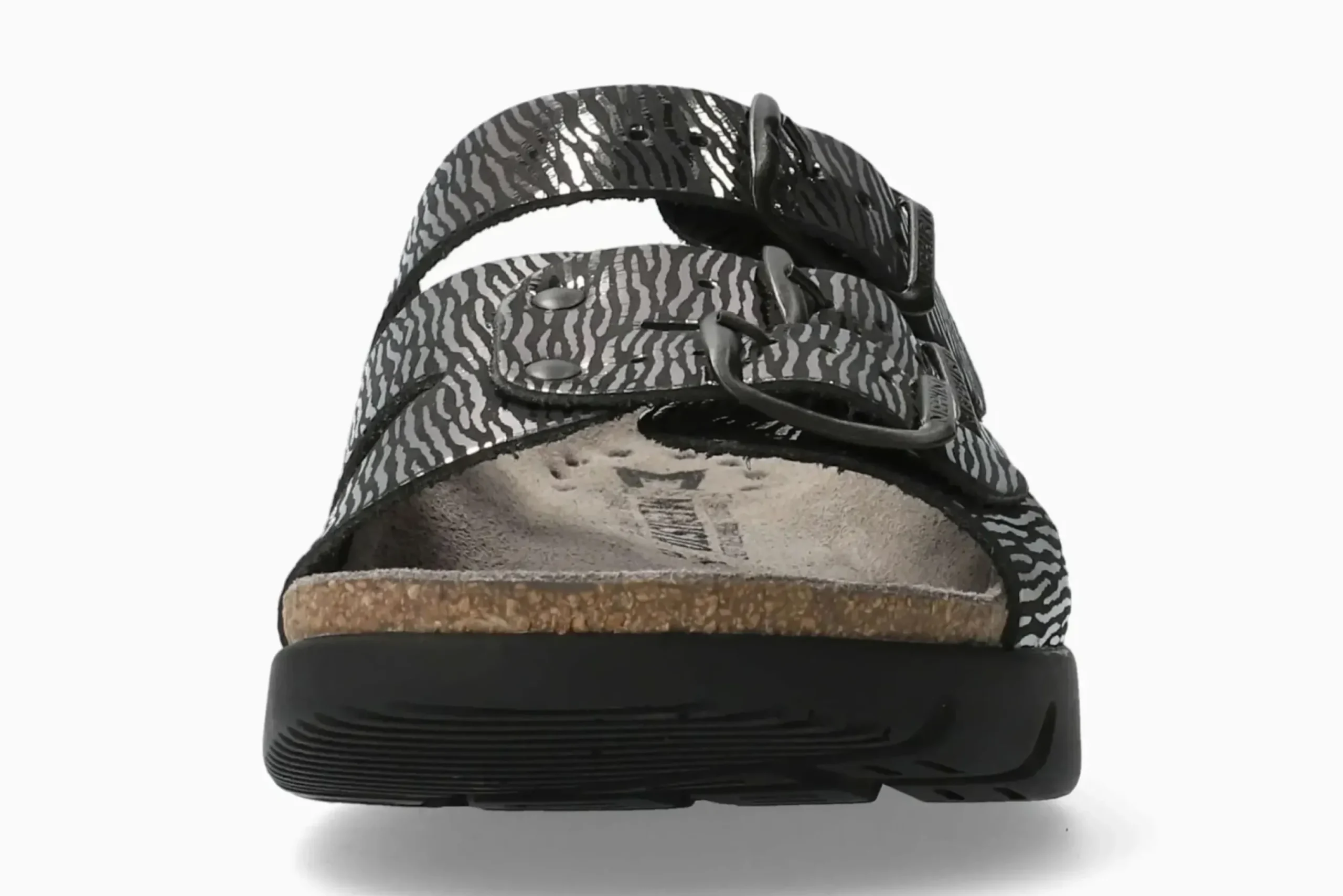 New Mephisto Zach Zebra Black Slide Sandal