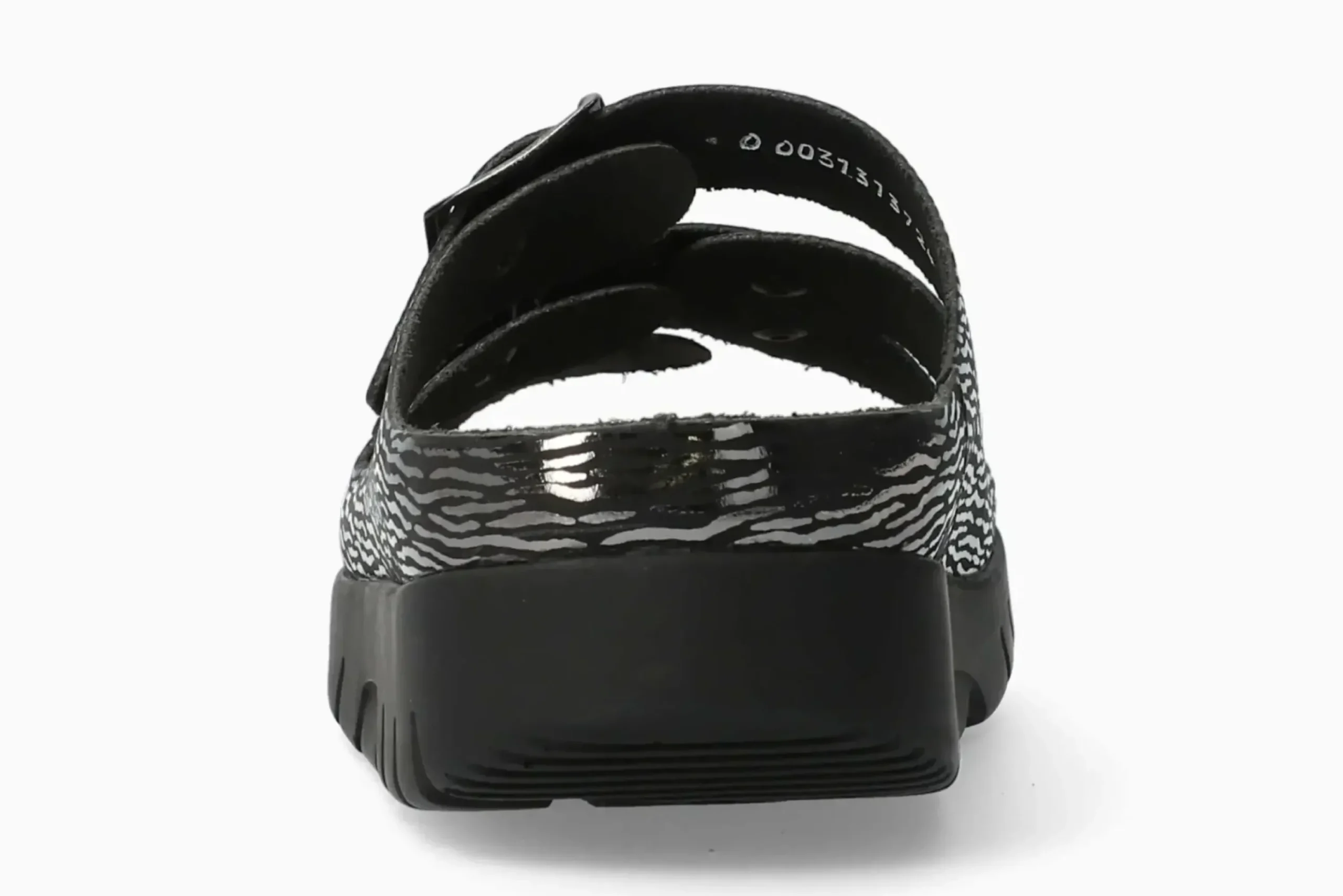 New Mephisto Zach Zebra Black Slide Sandal