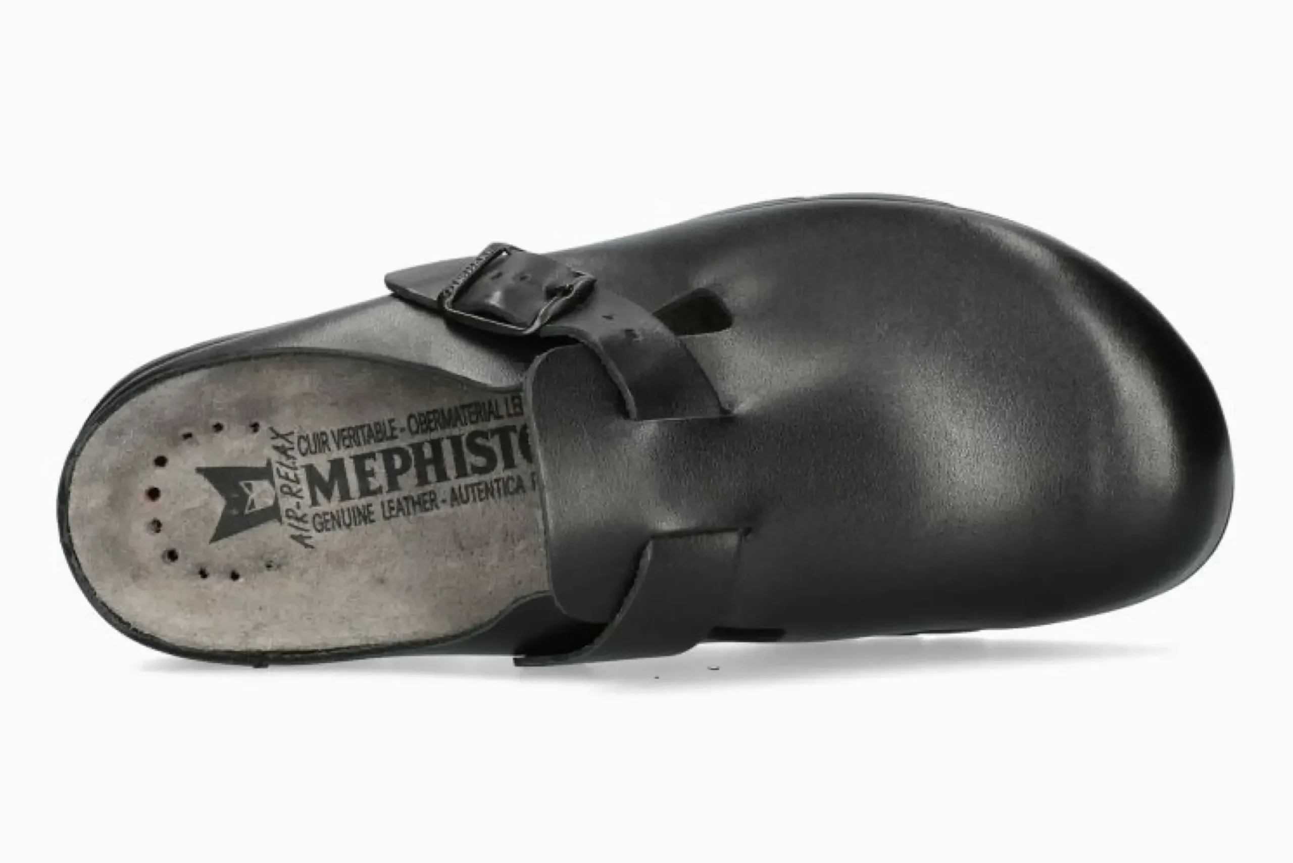 Clearance Mephisto Zaverio Unisex Black Leather Clog