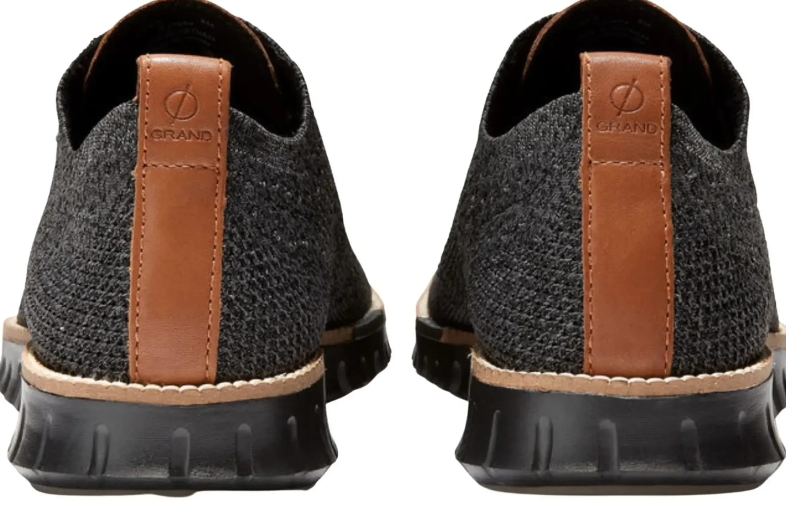 Clearance Cole Haan Zeru00D8Grand Wingtip Oxford Black Magnet Stitchlite