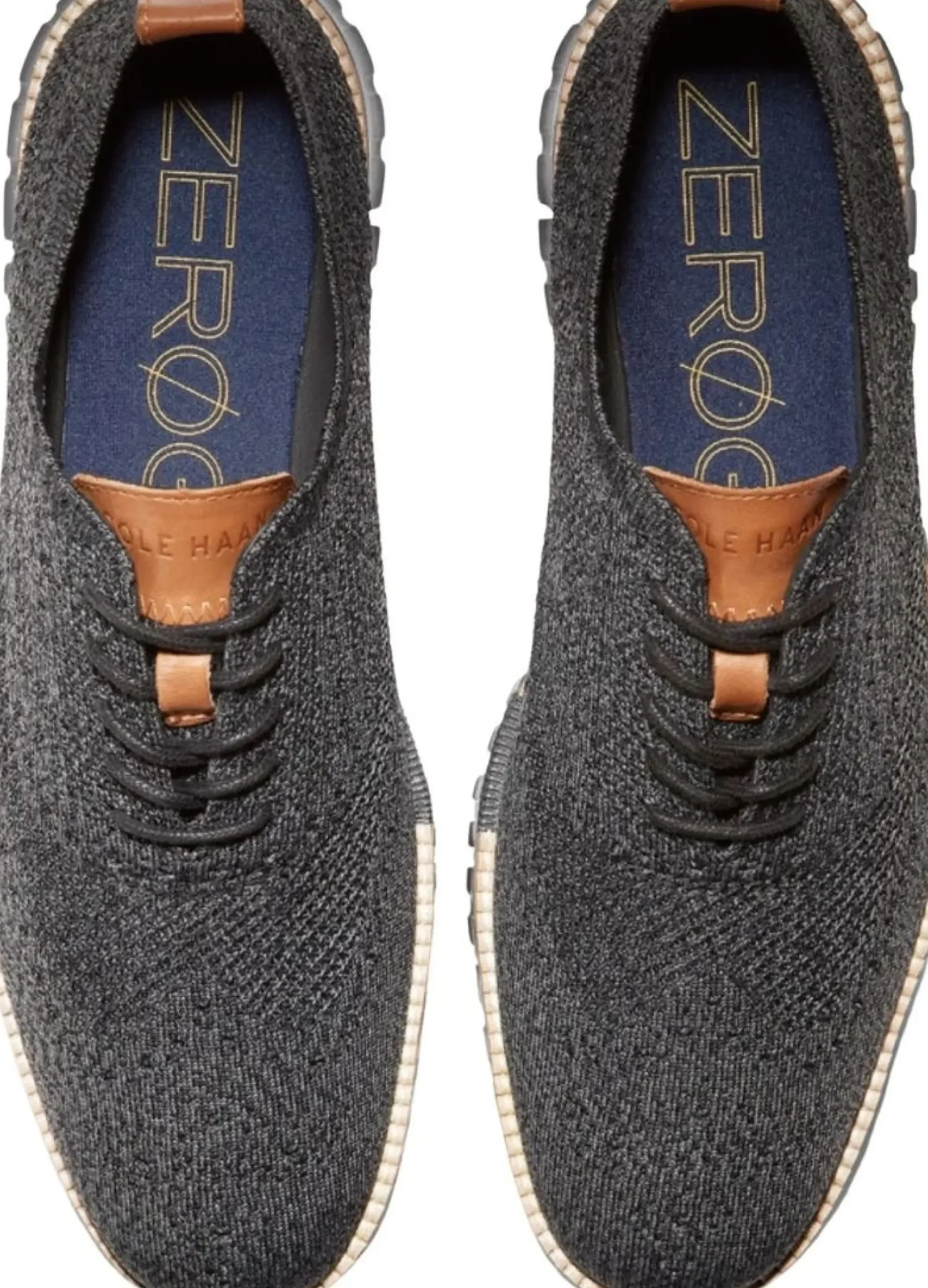 Clearance Cole Haan Zeru00D8Grand Wingtip Oxford Black Magnet Stitchlite